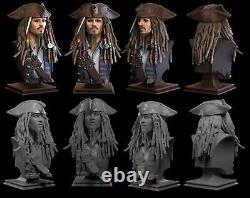 Jack Sparrow Bust / Statue 3D Resin 12K Printed Model Kit Unassembled Unpainted