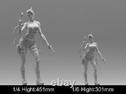 Lara Croft Sexy Warrior Unpainted Unassembled 3D printed Kit Resin Model GK