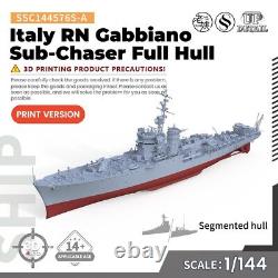 SSC144576S-A 1/144 Military Model Kit Italy RN Gabbiano Sub-Chaser Full Hu