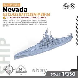 SSMODEL 350560 1/350 Military Model Kit US Nevada Class Battleship BB-36