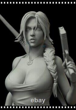 Unpainted 1/6 Lara Croft Game Version Figure Model GK Blank 3D Unassembled Kit