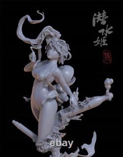 Unpainted 1/8 Scale Diving Girl Unassembled Resin Garage Kit Model Toy